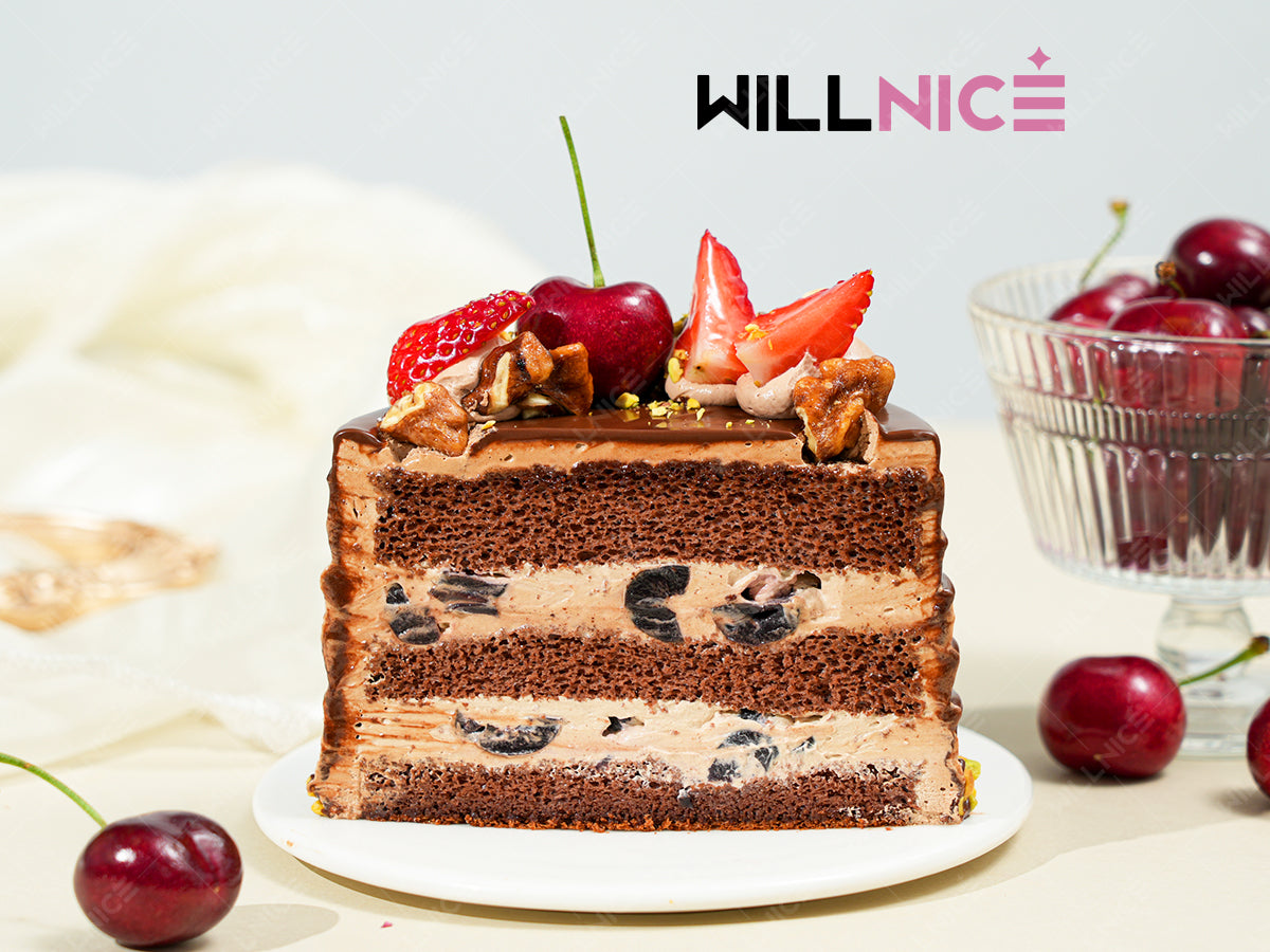 霓虹派對 - 車厘子朱古力蛋糕