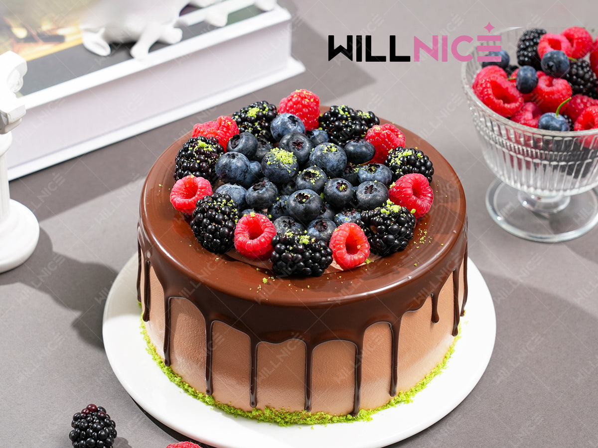 暗夜伯爵-莓果朱古力淋面蛋糕